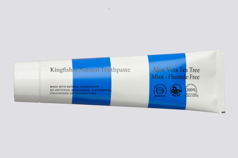 Kingfisher Fluoride-free Aloe Vera Tea Tree Mint Toothpaste 100Ml ...