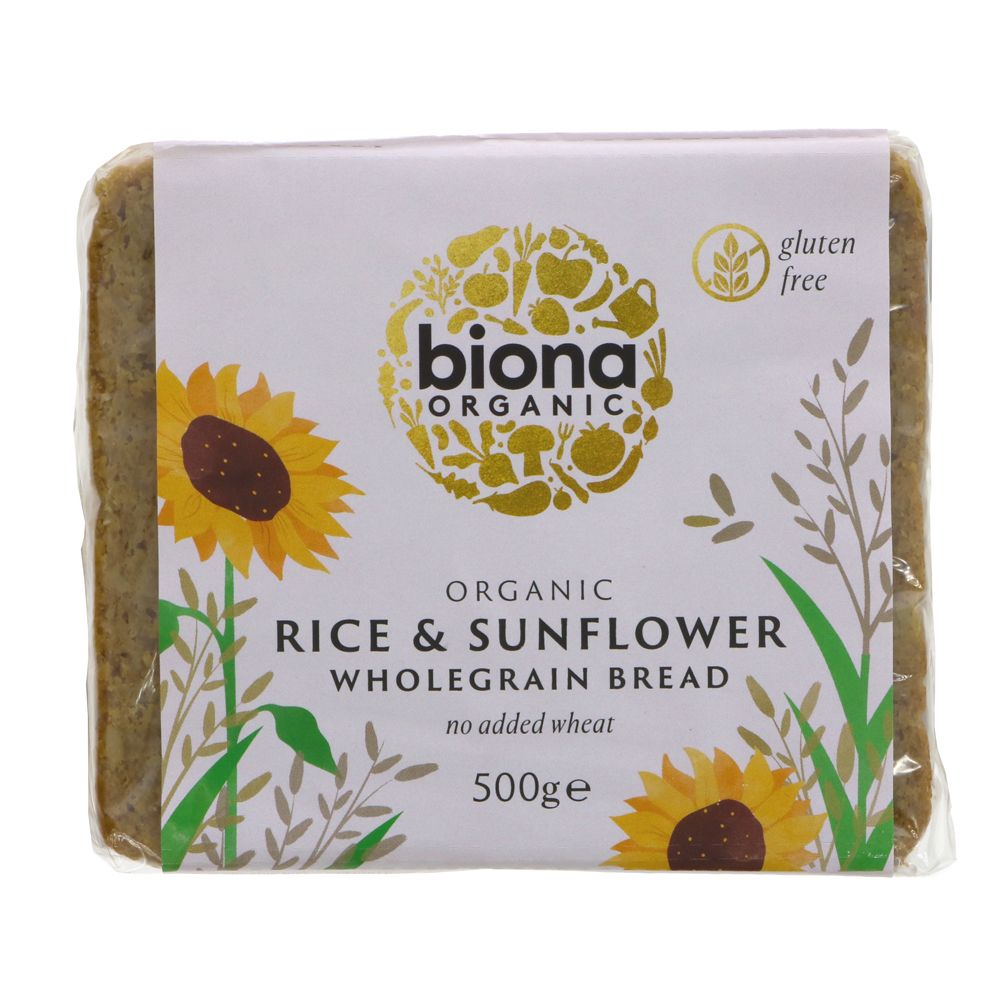 Bio Riz Bread Biona Organic Gluten-free Rice & Sunflower Bread 500g – Valley Organics ...